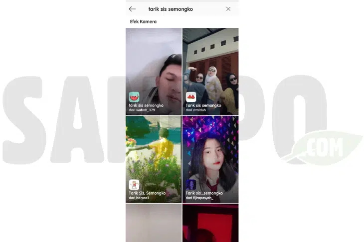 Filter IG Tarik Sis Semongko