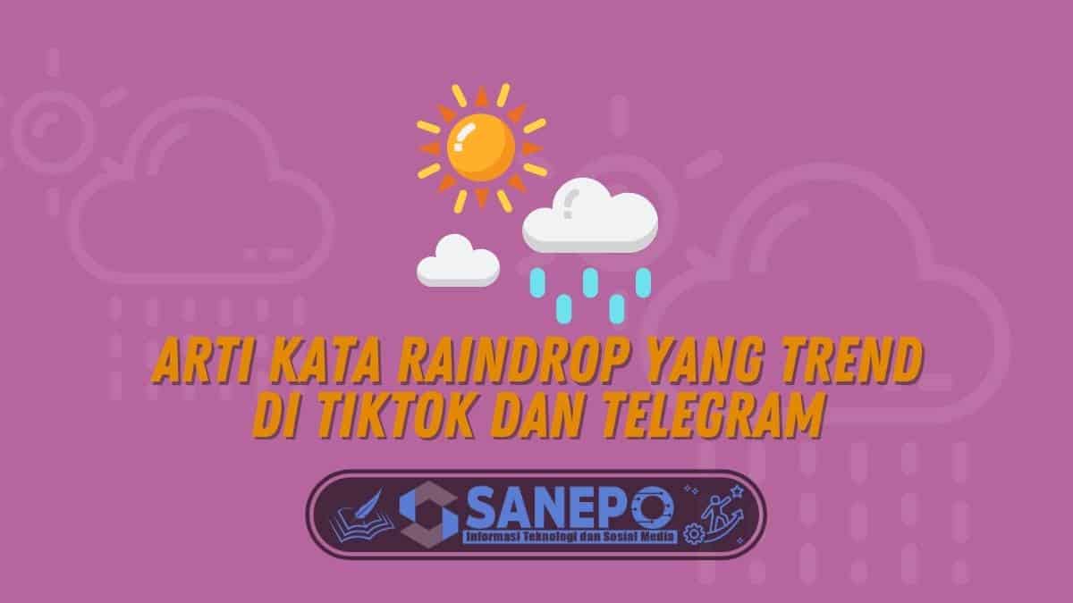 Arti Kata Raindrop yang Trend di TikTok dan Telegram