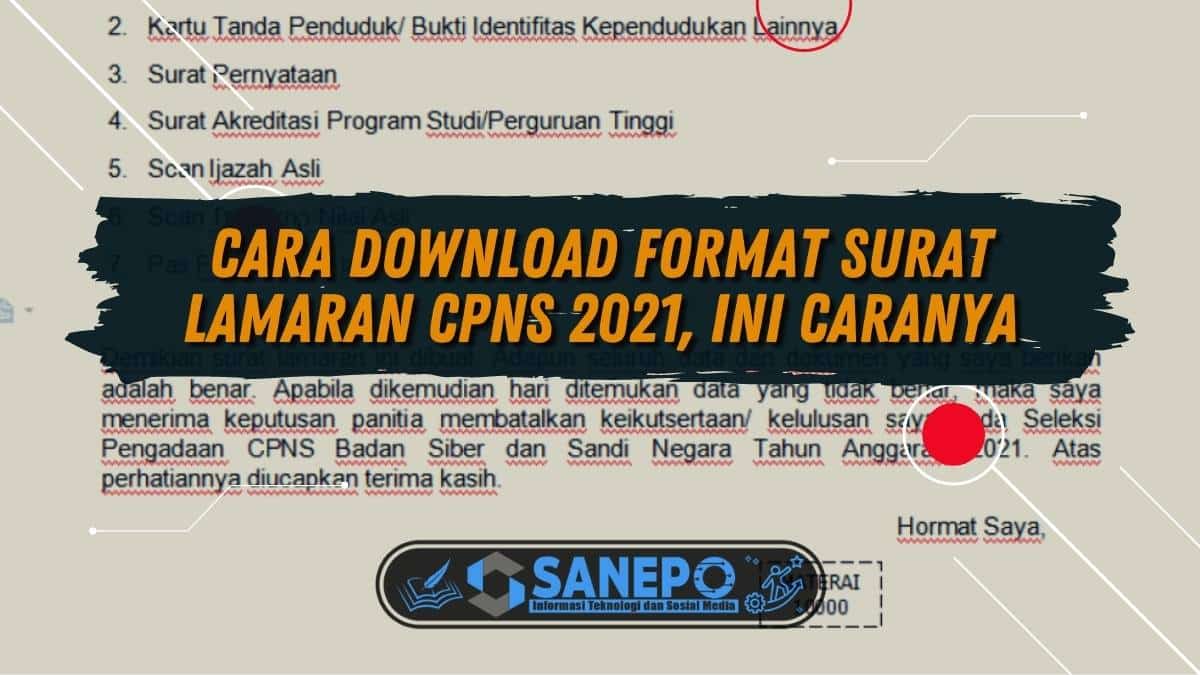 Cara Download Format Surat Lamaran Cpns 2021 Bssn