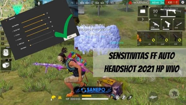 Sensitivitas FF Auto Headshot 2021 Hp Vivo Untuk Semua Tipe