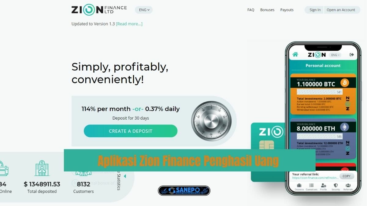 Aplikasi Zion Finance Penghasil Uang