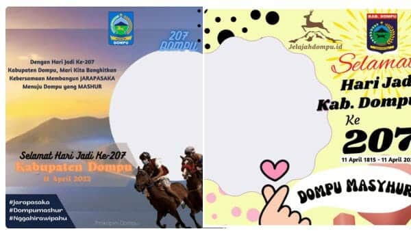 Link Twibbon HUT Kabupaten Dompu ke-207, Terbaru Kearifan Lokal