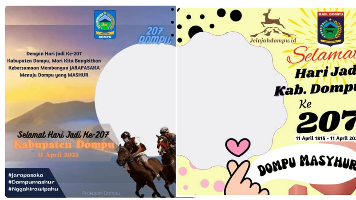 Link Twibbon HUT Kabupaten Dompu ke-207, Terbaru Kearifan Lokal