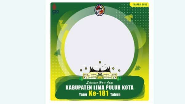 Link Twibbon HUT Lima Puluh Kota ke-181, Terbaru April 2022