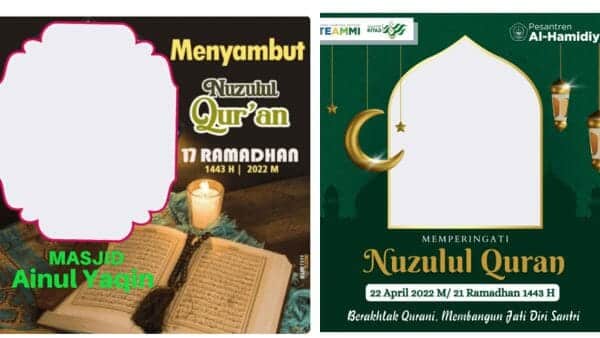 Link Twibbon Nuzulul Quran 1443 H, Terbaru Desain Islami