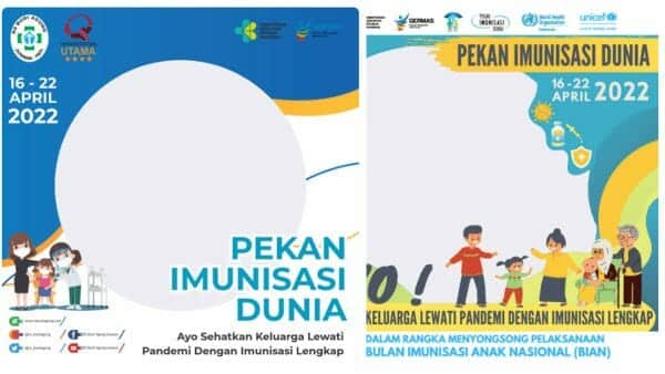 Link Twibbon Pekan Imunisasi Sedunia 2022, Terbaru dengan Desain Ciamik