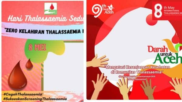 Link Twibbon Hari Thalassemia Sedunia, Terbaru 2022 dengan Desain Kekinian dan Gratis