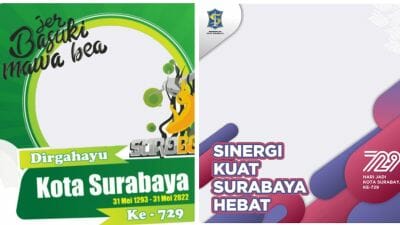 Link Twibbon HUT Kota Surabaya ke-729, Terbaru 2022 untuk Foto Profil TikTok dan IG Gratis