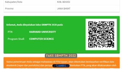 Fake SBMPTN 2022