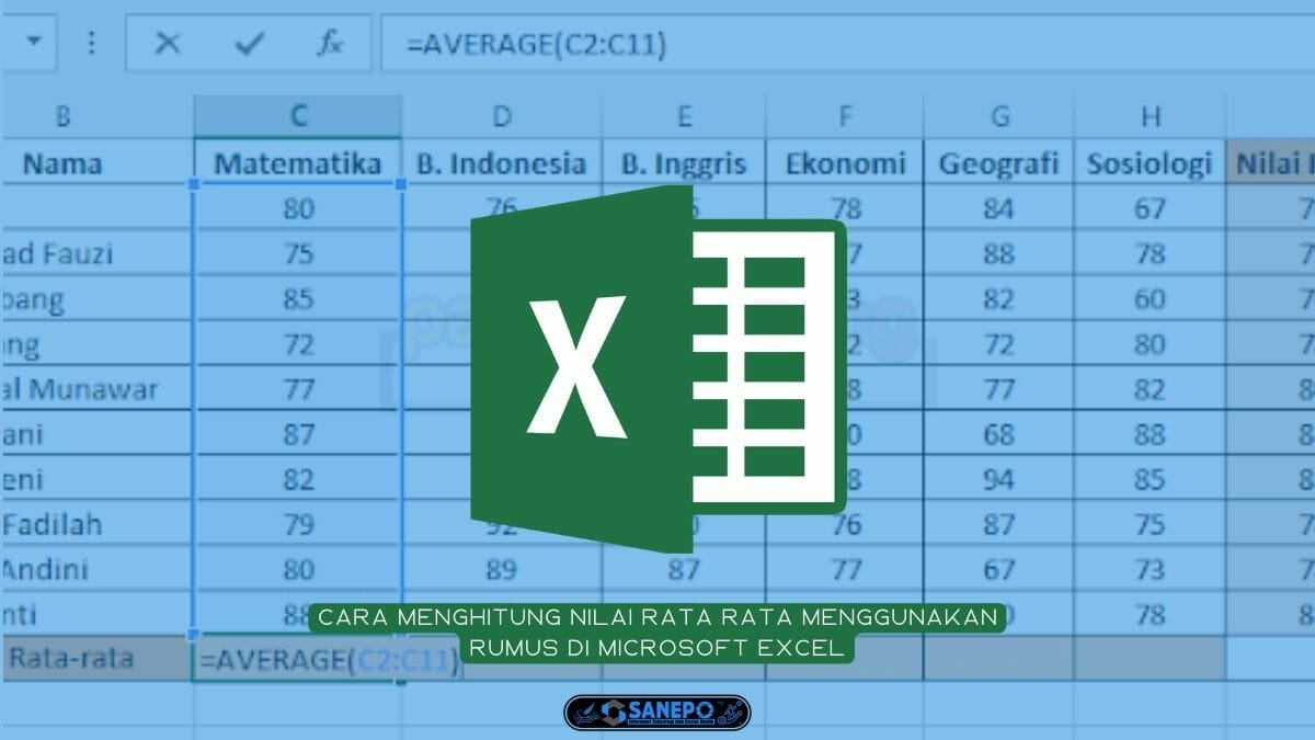 Cara Menghitung Nilai Rata Rata di Excel