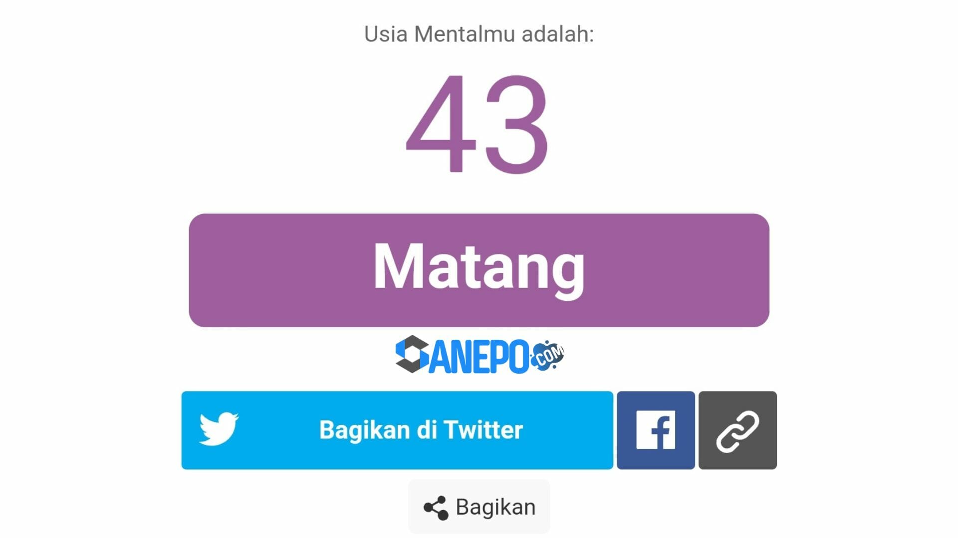 mental age test Indonesia 2022