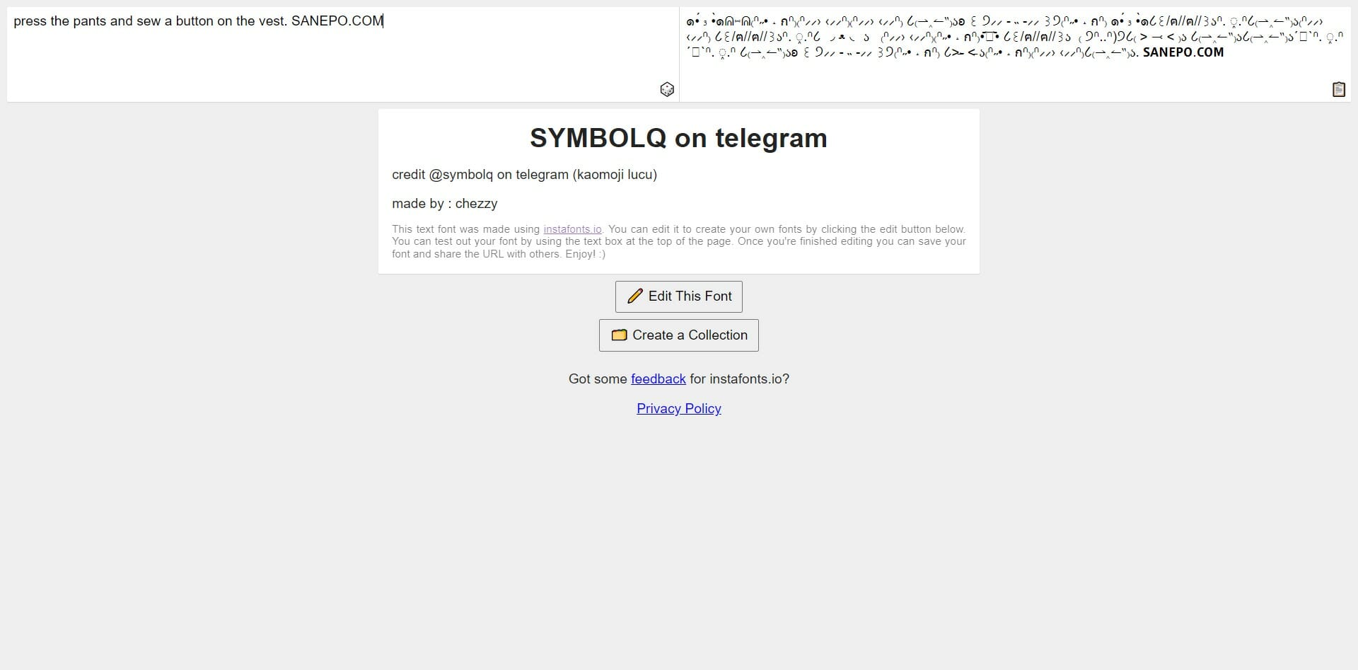 Cara Membuat Symbolq on Telegram InstaFonts Terbaru