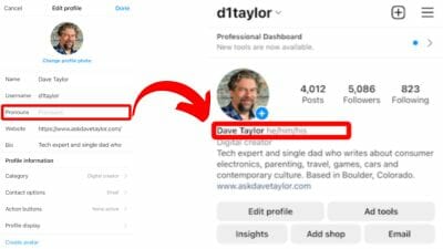 cara menambah She/Her di Instagram