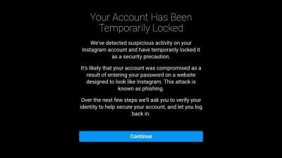 cara mengembalikan akun Instagram yang dikunci sementara karena phising