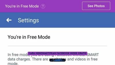 Cara Menonaktifkan Facebook Mode Gratis