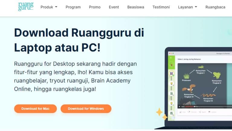 Cara Mendownload Aplikasi Ruang Guru Di Laptop Terbaru 2022 Bisa Untuk Windows 7545