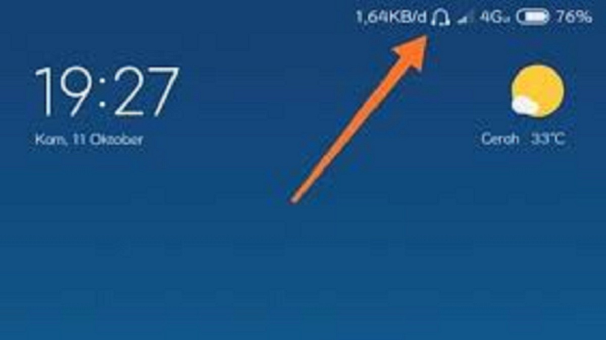 Cara menghilangkan gambar headset di HP Xiaomi.