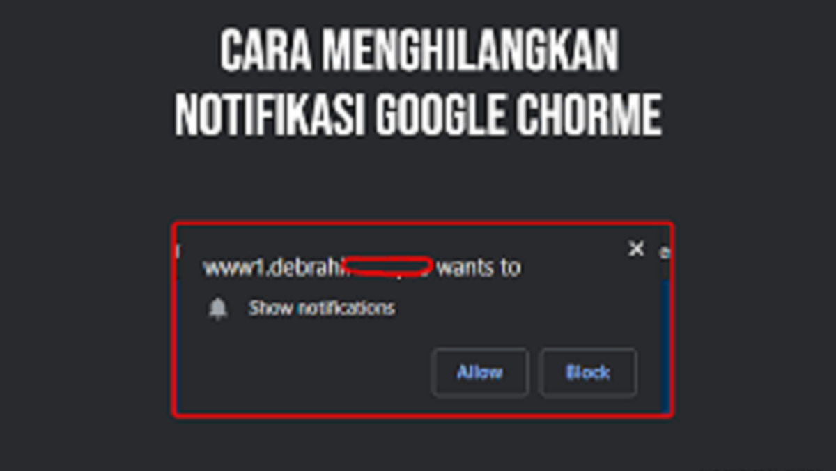 Cara mematikan notifikasi Google Chrome.