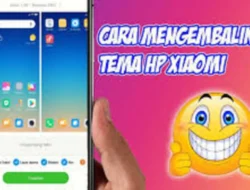 Cara Mengembalikan Tema HP Xiaomi, Pilih yang Cepat dan Mudah