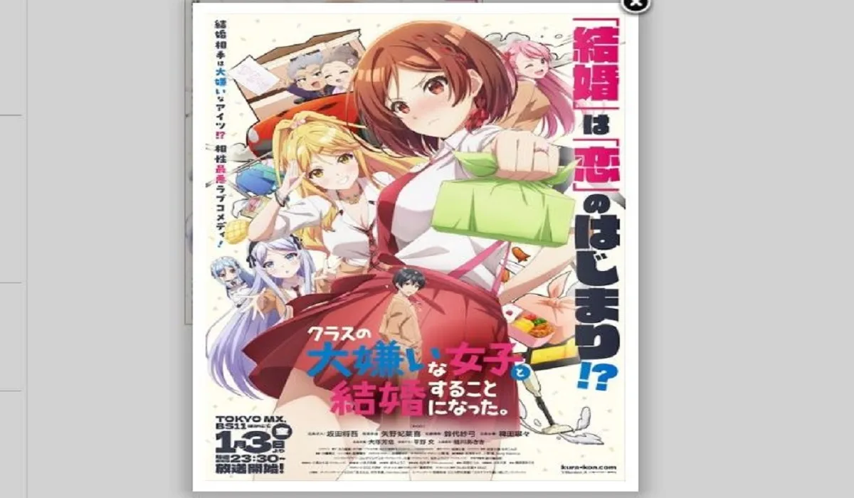 Sinopsis Class no Daikirai na Joshi to Kekkon suru Koto ni Natta, Anime Comedy Romance Terbaru Tayang Januari 2025: Kisah Cinta Suami Istri yang Menjadi Saingan di Sekolah SMA