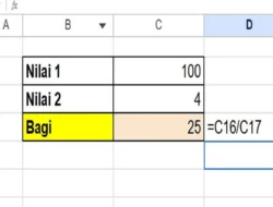 Rumus Pembagian di Spreadsheet, Cukup Menggunakan Operator Pembagian di Rumusnya!