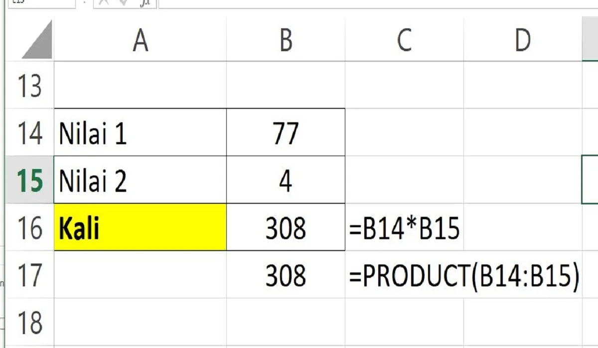 Rumus Perkalian di Excel, Begini Cara Menggunakannya! 1 Rumus Perkalian di Excel, Begini Cara Menggunakannya!