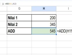 Cara Menggunakan Rumus ADD di Spreadsheet Untuk Penjumlahan