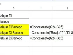 Cara Menggunakan Rumus CONCATENATE di Spreadsheet, Menggabungkan Beberapa Teks Menjadi 1 Teks