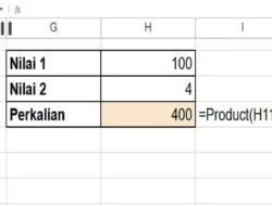 Cara Menghitung Perkalian di Spreadsheet Menggunakan Rumus Product