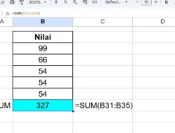 Rumus SUM di Spreadsheet, Ini Dia Contoh dan Cara Penulisannya!