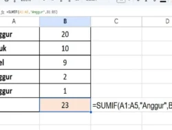 Cara Menggunakan Rumus SUMIF di Spreadsheet, Menjumlahkan Data Sesuai Dengan Kriteria Tertentu