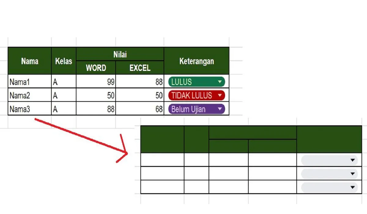 Cara Menghapus Tulisan Tanpa Menghapus Tabel Spreadsheet