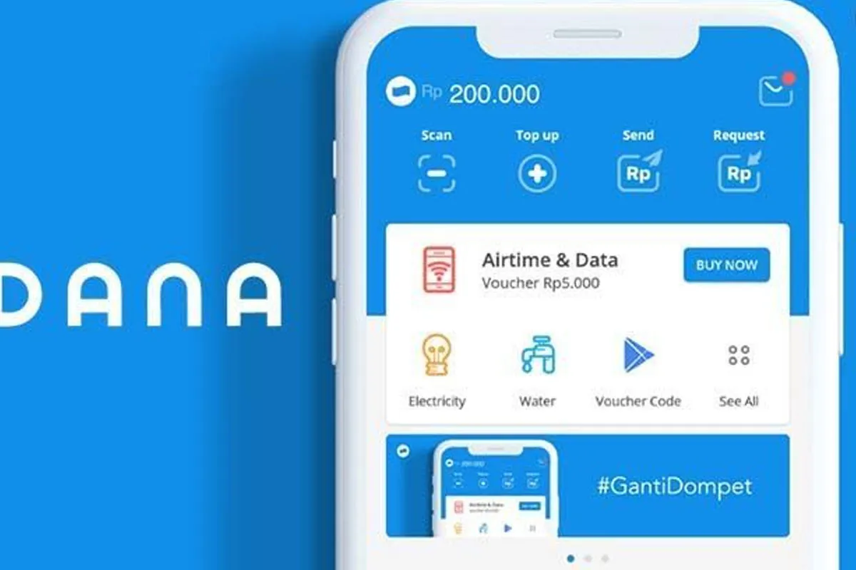 cara mengubah bahasa di Aplikasi Dana