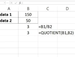 2 Cara Pembagian di Excel, Rumus dan Cara Menggunakannya