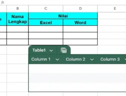 2 Cara Membuat Tabel di Spreadsheet