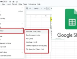 Cara Download File Spreadsheet, Menyimpan file Ke HP atau PC dengan Format Excel PDF dan Lainnya!