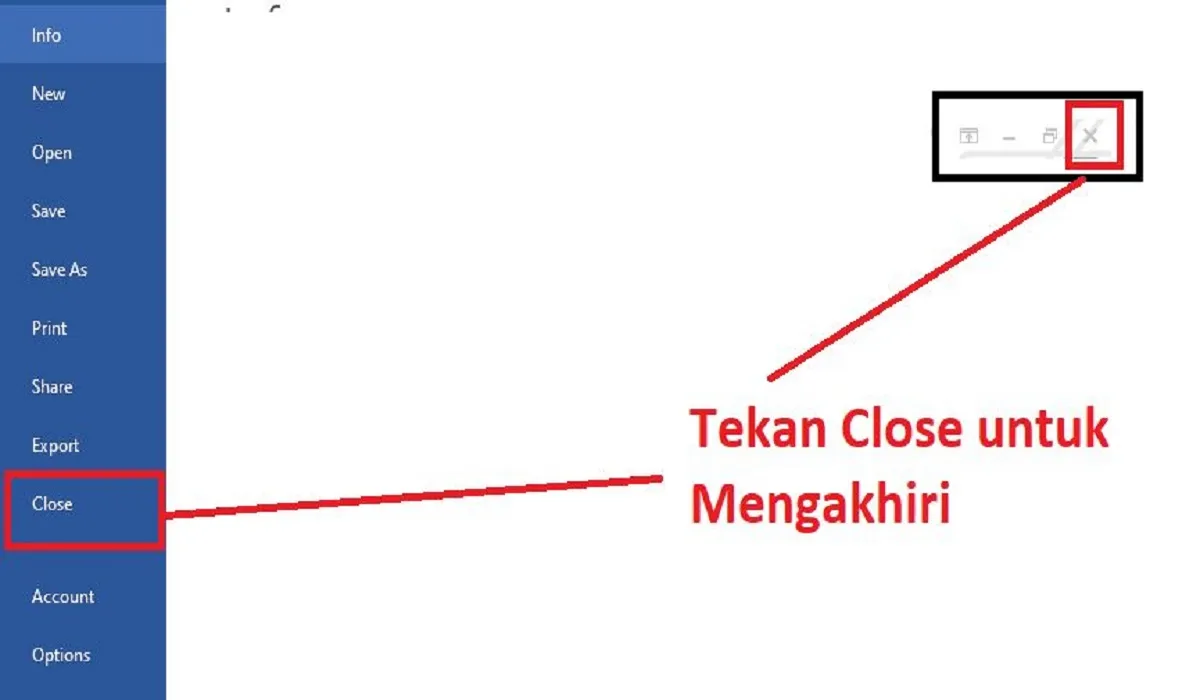 Bagaimana Cara Untuk Mengakhiri Program Microsoft Word?, Berikut Merupakan Contoh dan Penjelasannya!