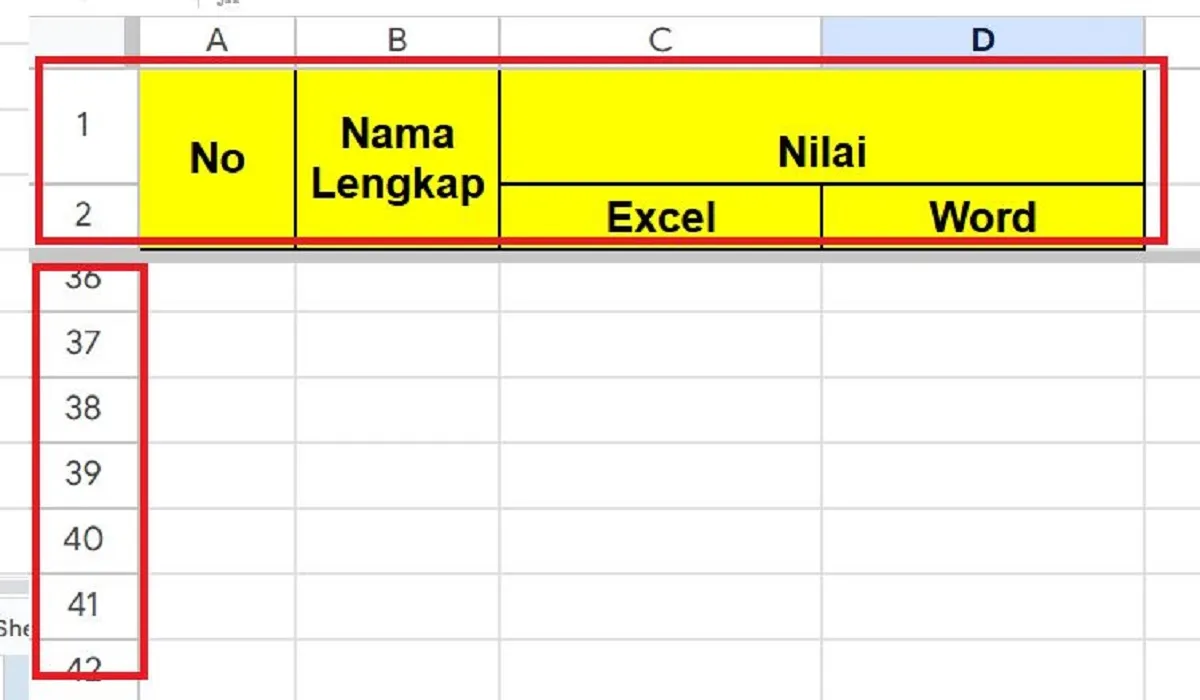 Cara Freeze Spreadsheet, Membekukan Baris atau Kolom Agar Tetap Terlihat Ketika Sedang Menggulir 1 Cara Freeze Spreadsheet, Membekukan Baris atau Kolom Agar Tetap Terlihat Ketika Sedang Menggulir