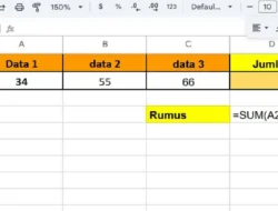 Cara Menjumlah di Spreadsheet, Rumus SUM Bisa Digunakan Untuk Banyak data Sekaligus