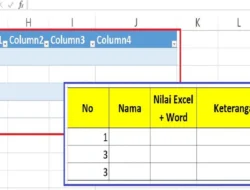 Cara Membuat Tabel di Excel Dengan Cepat dan Mudah Untuk Pemula