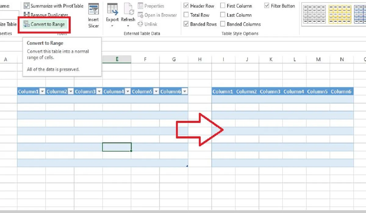 Cara Menghapus Format Tabel di Excel, Tabel Berformat Menjadi Tabel Biasa