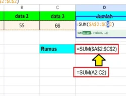 Cara Mengunci Rumus di Spreadsheet Selain F4