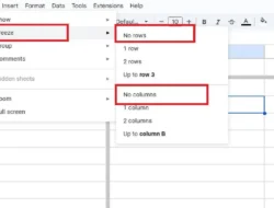 Cara Unfreeze Spreadsheet, Semua Baris dan Kolom Beku Kembali Normal Seperti Semula