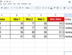 Cara Mencari Nilai Akhir di Spreadsheet, Berikut Contoh dan Tutorial Lengkapnya