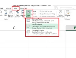 Cara Freeze Panes di Excel, Membekukan Baris dan Kolom Dengan Sangat Mudah