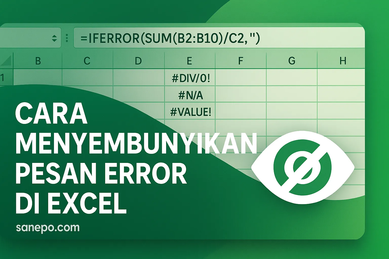 Cara Menyembunyikan Pesan Error Excel