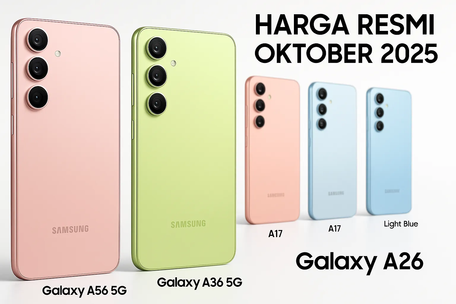 Jajaran ponsel Samsung Galaxy A Series terbaru Oktober 2025