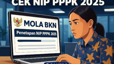 Tampilan halaman login MOLA BKN untuk cek NIP PPPK paruh waktu 2025
