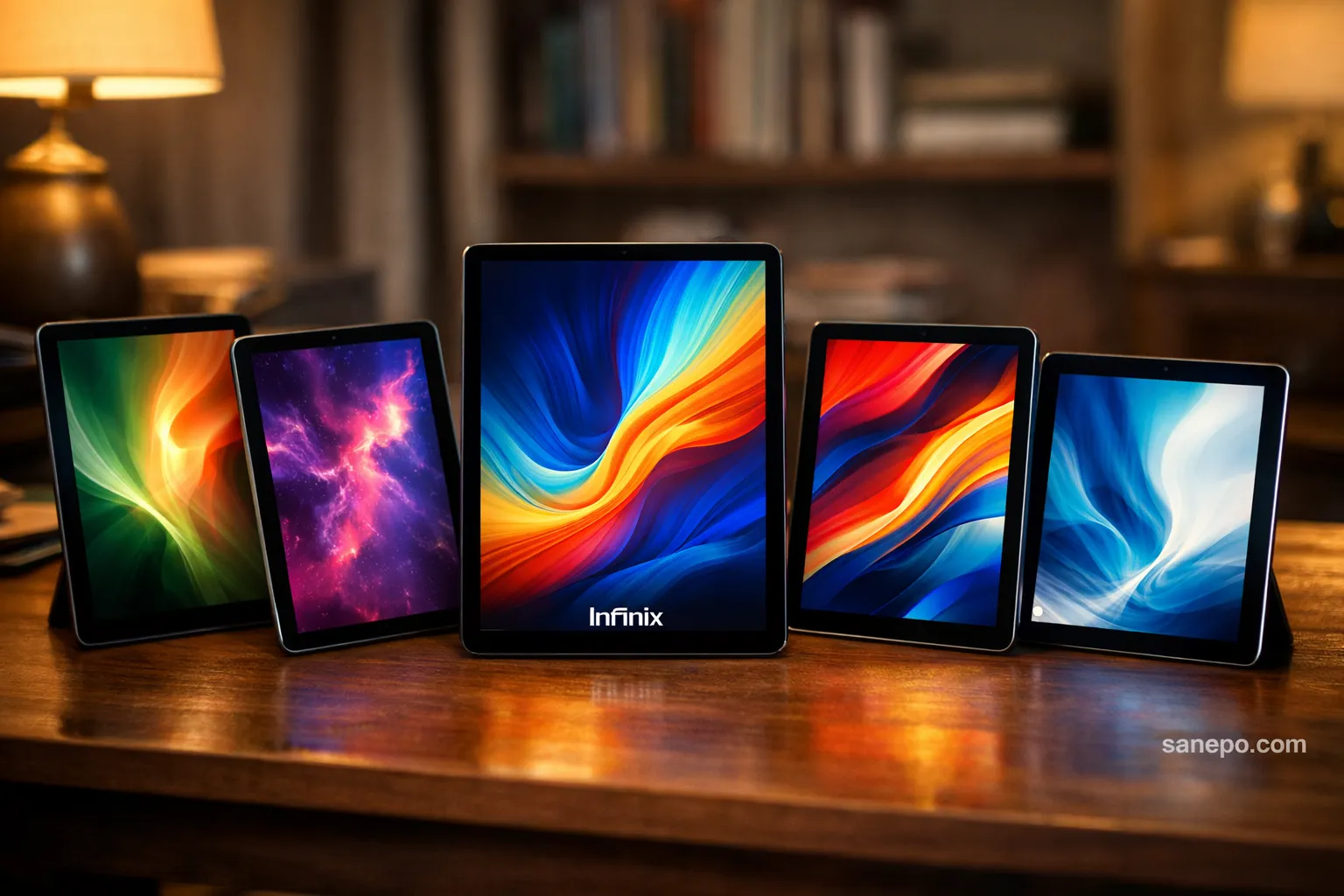 Jajaran 5 tablet murah terbaik akhir 2025 harga 1 jutaan di atas meja kerja.