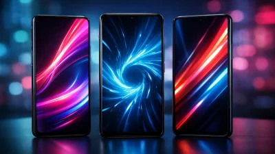 Ilustrasi perbandingan tiga HP AMOLED 144Hz murah tahun 2026 yakni Redmi 15, Infinix Hot 60 Pro, dan itel Super 26 Ultra